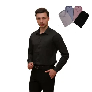 Men Shirt Men’s Fashion Long Sleeve Business Formal Male Dress Shirts