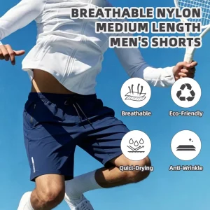 Men Summer Shorts Quick Dry Athletic Shorts For Golf Breathable Nylon Hiking Training Casual Gym Eco Friendly Sports Shorts