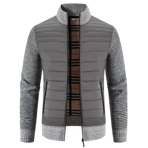 Men Velvet Thick Knit Cardigan Oversized Coat Jacket Plus Size Knitwear