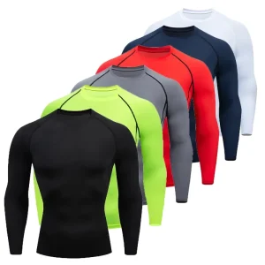 Men Workout Long Sleeve T Shirt Gym Running Sport Men’s T Shirts Fitness Sportswear Outdoor Tops for Men Clothes