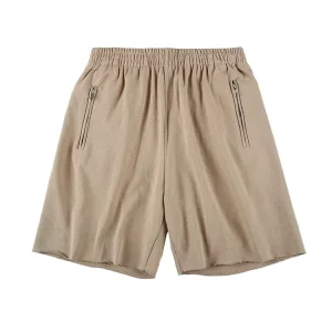 Men Zipper Pocket Shorts Pants Summer Custom Distressed Blank Cotton Beach Shorts
