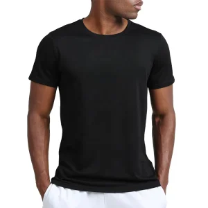 Men’S Casual Solid Breathable Sports T Shirt Short Sleeves Simple Fitness Sportswear Hiking