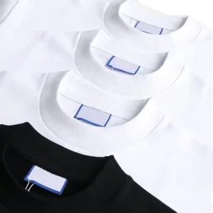 Men’s 100% Cotton 425 Gsm Heavyweight Oversized T-Shirt Custom Logo Solid Pattern Thick Collar Boxy Fit Neck