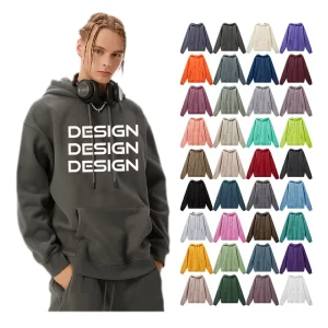 Mens 100% Cotton 500gsm Blank Oversized Men’s Hoodies Custom Puff Printing Logo Plus Size Unisex Pullover Hoodie for Men