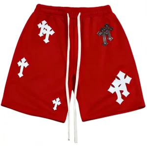Men’s 100% Cotton Anti-Wrinkle Eco-Friendly Hip Hop Style Shorts Elastic Mid Waist