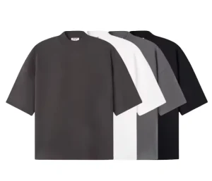 Men’s 100% Cotton Breathable Oversized Half Turtleneck T-Shirt Loose Fit T-Shirt