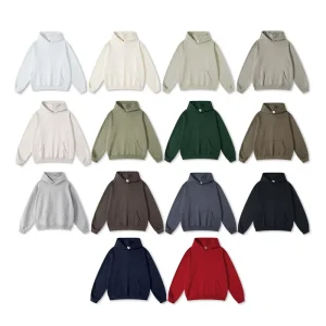 Men’s 100% Cotton Heavy Terry Digital Printing Sweatshirt Solid Color Hoodie Loose Spring Autumn Hoodies
