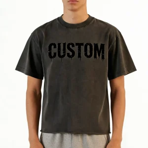 Men’s 100% Cotton Jersey T shirt Custom Logo Blank Eco Friendly Breathable Regular Fit O Neck Acid Washed