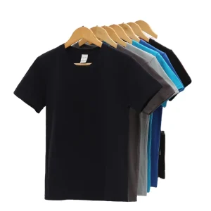 Men’s 100% Cotton O-Neck T-Shirt Breathable Fitness Sporty Style Regular Fit Silk Screen Printing Knitted Solid Quick Dry