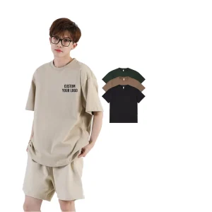 Men’s 100% Cotton Short Sleeve Regular Fit Eco-Friendly 240g Silk Screen Printed T-Shirt O-Neck Collar Blank