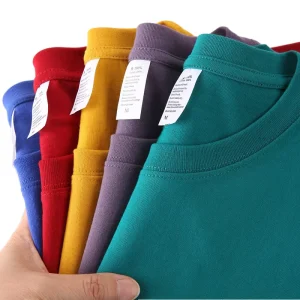 Men’s 100% Cotton T-Shirt Neck Unisex Style Custom Brand Logo DTG Printed Loose Fit 180g Knitted Fabric Compressed Design