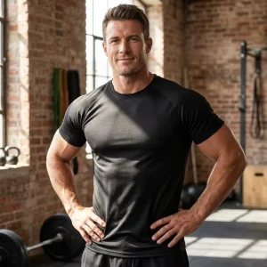 Men’s 100% Merino Wool Yarn Dyed Sporty Jersey Sportswear Tee Regular Fit Short Sleeve Silk Screen Printing Blank