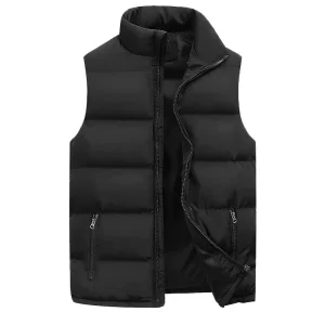 Men’s 100% Polyester Casual Warm Autumn Outerwear Sleeveless Vest