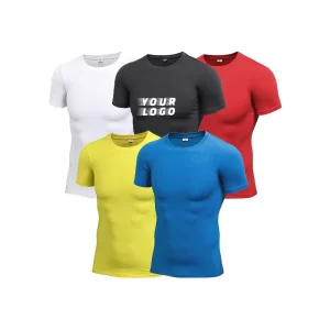 Men’s 150gsm Breathable Quick Drying Fitness Gym Sports T-Shirt Silk Screen Printed Casual Short Sleeve