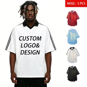 Men’s 180GSM Ice Cool Athletic V-Neck Collared T-Shirt 100% Polyester Moisture Wicking Summer Training Activewear