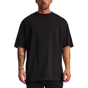 Men’s 200gms Cotton Short Sleeve O Neck T Shirt Solid Color Simple Loose Casual Tops Blank Design