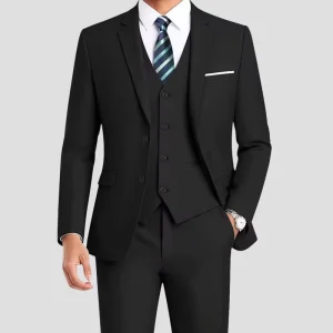 Men’s 3 Piece Slim Fit Business Suits & Blazers Plus Size TR Fabric American British Style ODM Supply