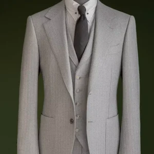 Men’s 3 Piece Suit Set Two Button Slim Fit Solid Jacket Vest Pants For Prom Party Wedding Business