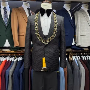 Men’s 3 Piece Tailored to Order Breathable Blazer Suit Set Fast Track Production Single Breasted High Profile Meetings Gala
