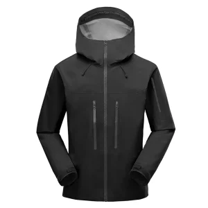 Men’s 3L Waterproof Hardshell Jacket Windproof Breathable Rain Jacket Hooded Outdoor Jacket for Hiking Skiing Mountaineering