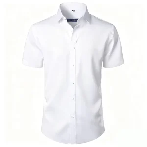 Men’s 4 Way Stretch Short Sleeve Dress Shirt Breathable Quick Dry Wrinkle Resistant Formal Performance Business Shirt