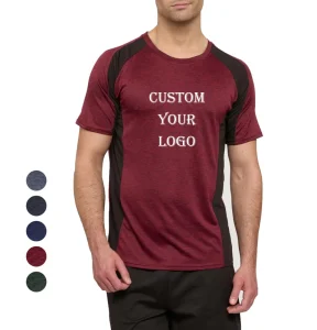 Men’s Activewear Gym Running T-Shirt Custom Blank Solid Casual Silk Screen Slim Fit O-Neck Short Sleeve Breathable Quick Dry