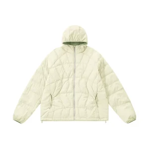 Men’s All Weather Waterproof Hooded Jacket 90% Premium Ultra Lightweight Packable for Reliable Warmth Dry Comfort Seamless