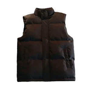 Men’s Anti-Rain Padded Security Waterproof Features Outdoor Casual Stand Collar Jacket Work Vest