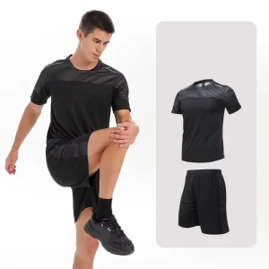 Men’s Anti Wrinkle Anti Pilling Durable Casual Daily Wear Active 2 Piece Men’s Sports Set