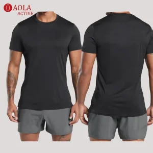 Men’s Athletic Compression T-Shirt Lightweight Four-Way Stretch Quick Dry Breathable Running Gym Wear Short Sleeve Crew Neck