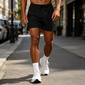 Mens Athletic Wear Custom Quick Dry Fitness Polyester Compression Activewear Men’s Sports Gym Running Shorts for Man