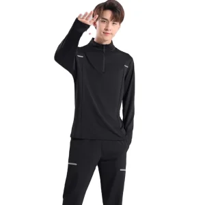 Men’s Autumn Sportswear Breathable Solid Quick Drying Lightweight for Morning Jogging Casual Outdoor Activities Gym Running