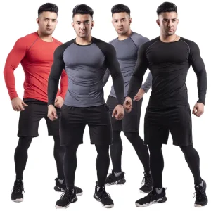 Men’s Autumn Winter Sportswear Warm Fitness Long Sleeve Basketball Running Sweat Gear High Lightweight Plus Size