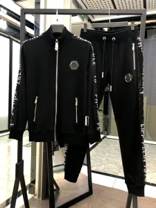 Men’s Autumn Winter Sweatshirt Set PP Set Pure Cotton Stand Collar Sweatshirt Casual Pants Slim Fit Comfortable High Quality