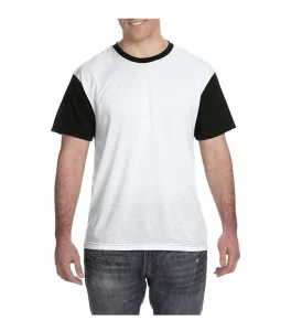 Men’s Basic Cotton T-Shirt Fashion Design with Contrast Colors Raglan Sleeve Summer Color Block Street Wear Top