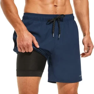 Men’s Beach Swim Trunks Anti-chlorine Beachwear Double-layer Swimwear Waterproof Swimwear for Men