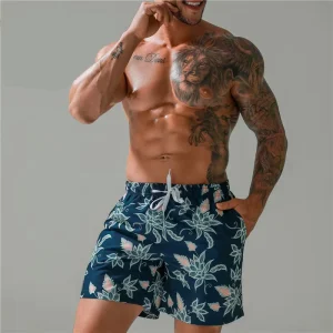 Men’s Beach Swim Trunks Quick Dry Breathable Eco-Friendly 100% Polyester Print 1 Piece