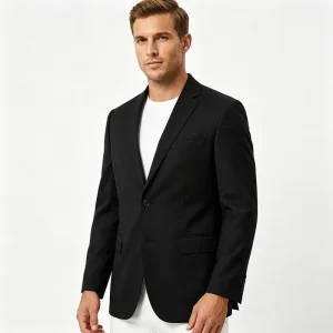 Mens Black Blazer Wedding Suit Jacket Sport Coat Professional Groom Wear Lightweight Stylish Versatile Fashionable
