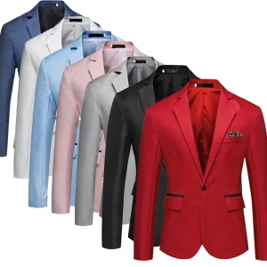 Men’s Blazers Tops Wedding Suits New Single Breasted Slim Casual Business Handsome Suits Blazer Men