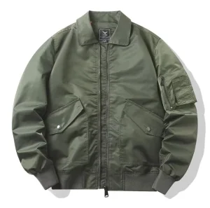 Men’s Bomber Jacket Custom Logo Embroidery Printing Thin MA1 Flight Jacket Waterproof Coat