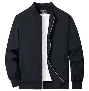Men’s Bomber Jacket Lightweight Windbreaker Spring Fall Casual Jackets