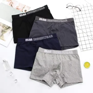 Men’s Boxer Cotton Shorts Underwear Young Men Comfortable Boxer Briefs