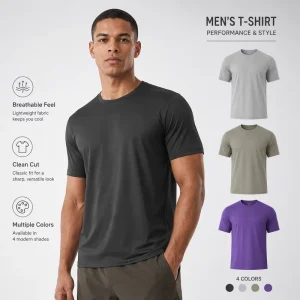 Men’s Breathable Athletic Training Shirt Quick Dry Stretch Gym Workout Running Sportswear Custom US Size Short Sleeve T-Shirts