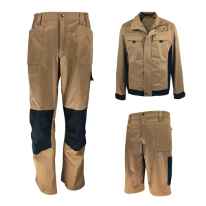 Men’s Breathable Cotton Work Uniforms Durable Work Trousers Stretch Workwear Pants with Windproof Feature Cargo Pants Uniform