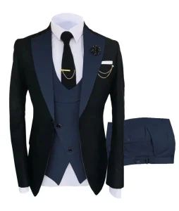 Men’s Breathable Cotton Woven Notched Collar Single Breasted Wedding Ready Suit Blazer 200gsm Regular 2XL 6XL
