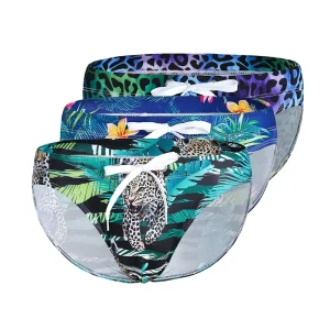 Men’s Breathable Spandex Triangle Swim Brief Board Shorts Elastic Waist Beachwear Swim Trunks for Beach Surfing Swimming