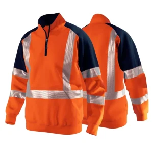 Men’s Breathable Waterproof High Visibility Reflective Safety Workwears CE Certified Customizable Long Sleeve Jacket