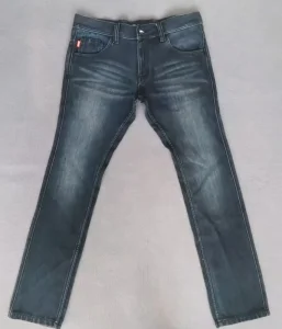 Men’s Business Casual Work Printed Pants Mid Pocket Solid Knitted Softener Colored Pattern Washed Logo Pants Men Jeans