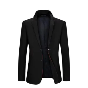 Men’s Business Suit Breathable Blazer Pant Coat Woolen Fabric Anti-Shrink Anti-Static Anti-Wrinkle Zipper Fly Beaded Techniques