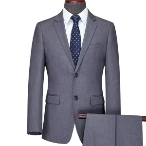 Men’s Business Suit Daily Formal Single Breasted Blazer with Two Buttons Breathable and Anti Static